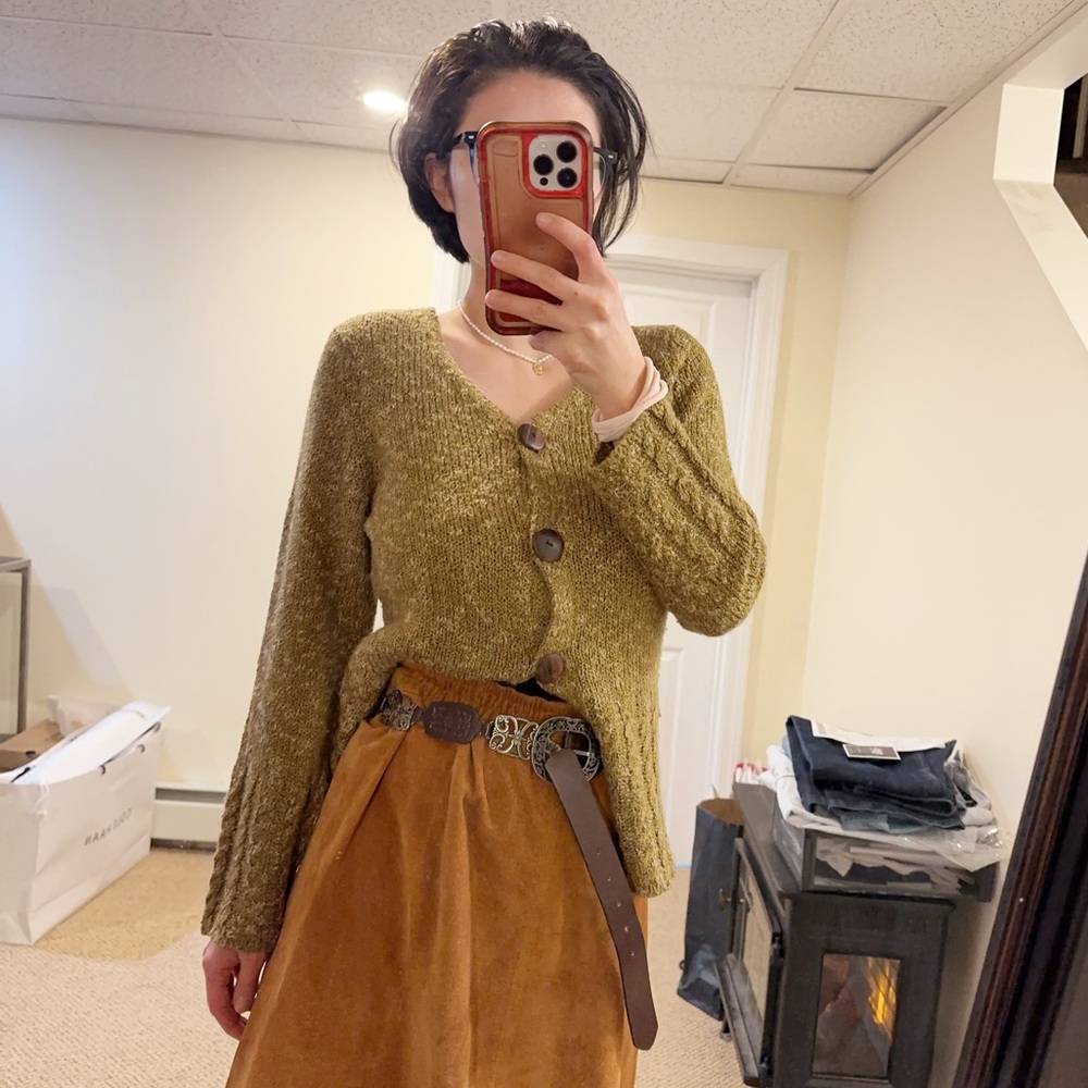 Kintamani Cardigan sweater size M mustard / gold color